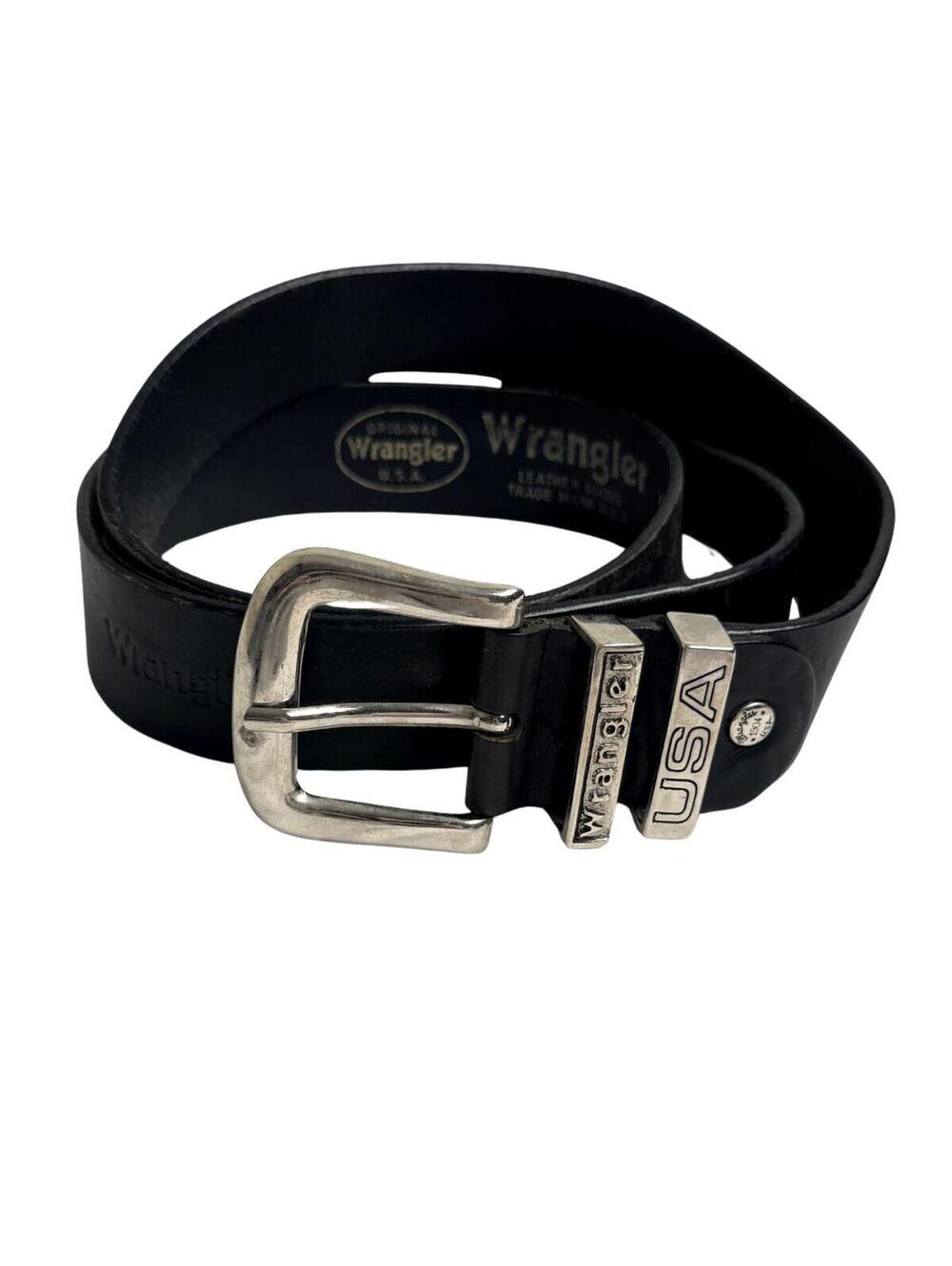 Vintage Wrangler Genuine Leather Belt • Made in Italy